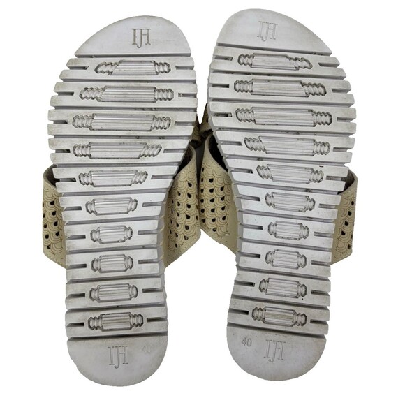 Ilse Jacobsen Tulip Cross Band Sandal Slide Milk Cream US 9.5  EU 40 READ - Picture 8 of 11